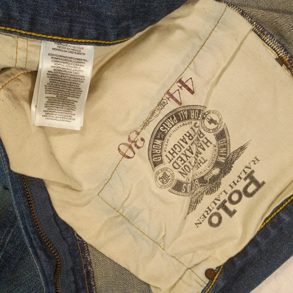 Polo Ralph Lauren Jeans Mens Sz 44x30 Hampton Relaxed Straight Blue Medium Wash